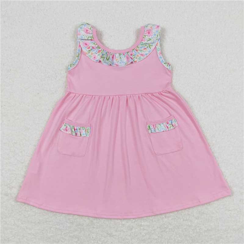 RTS girls floral Short Sleeve Shorts sets dress romper
