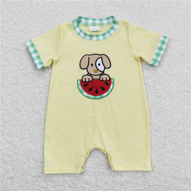 RTS NO MOQ Embroidery short-sleeved shorts suit & short-sleeved sets and romper