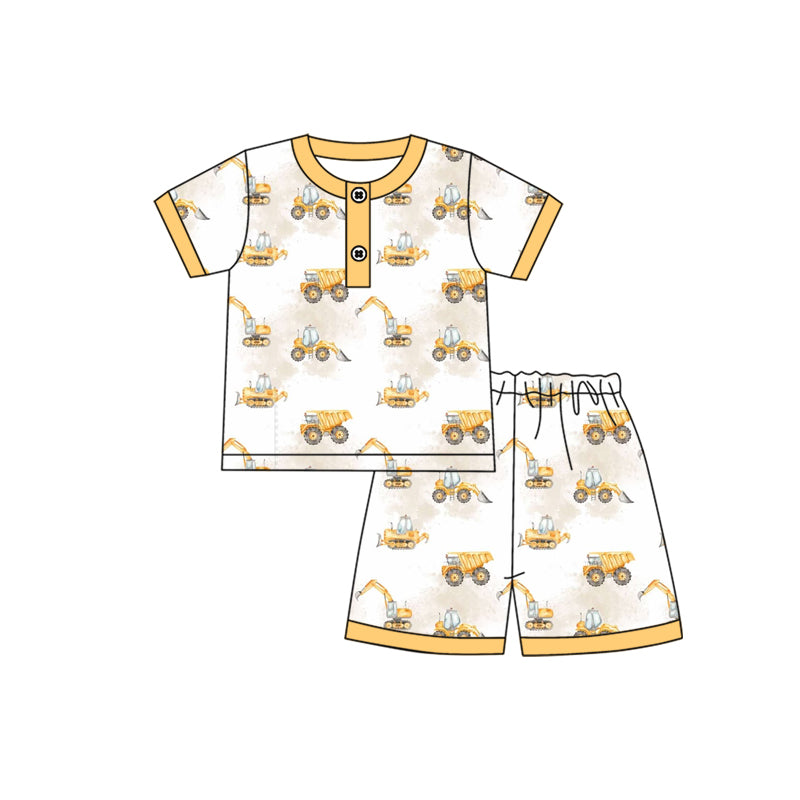 Custom summer baby boys clothes short sleeve shorts sets romper