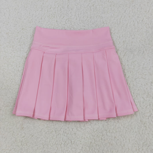 RTS NO MOQ（In Stock ) GLK0088 solid light pink yoga skirt