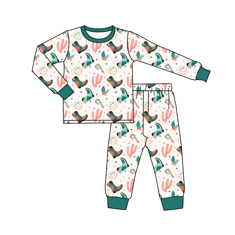 7.20 custom each style moq 5eta 4-6week Sibling Sister boots catcus baby girls sets and rompers match family design