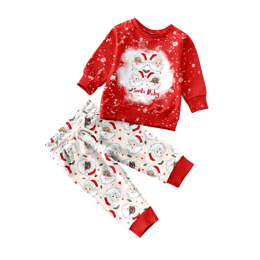 25.7.4 custom each style moq 5eta 4-6week Sibling Sisters Christmas baby boy long sleeve pants sets
