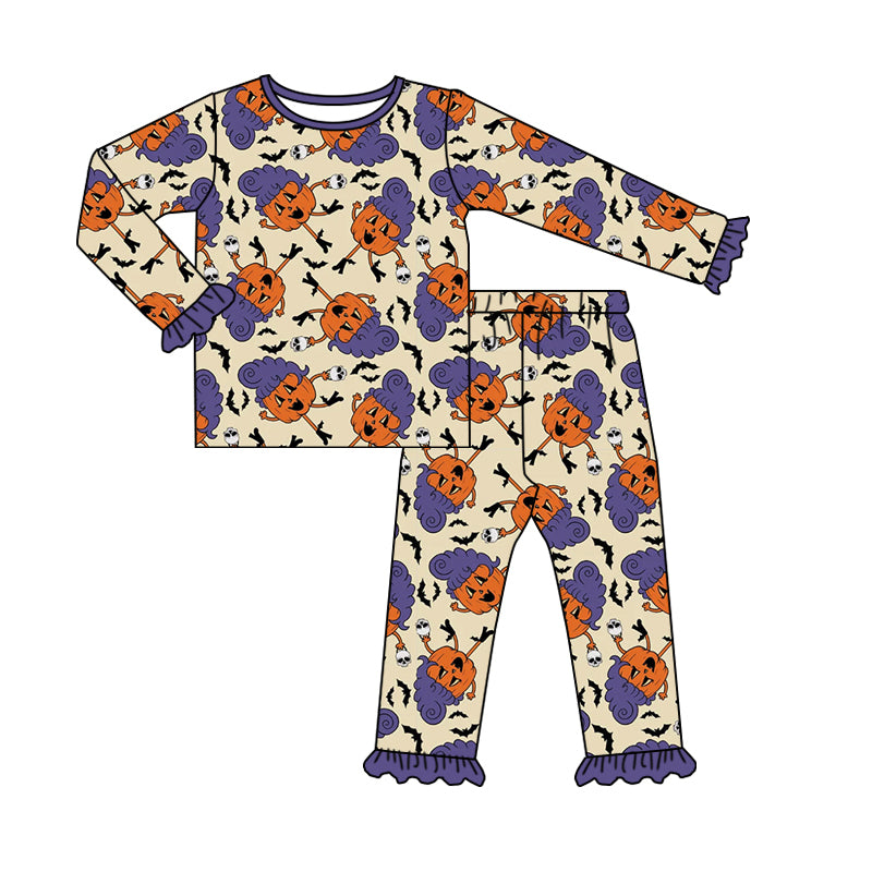 8.7 custom each style moq 5eta 4-6week Sibling Sister pumpkin baby boys sets and dress and rompers match family design