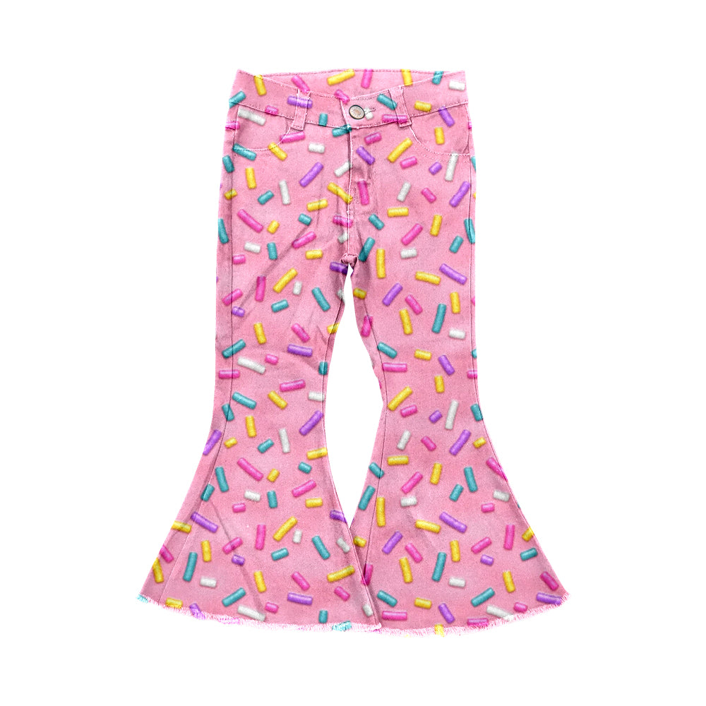 5.16custom each style moq 5eta 4-5week Christmas style prints long bell-bottom series