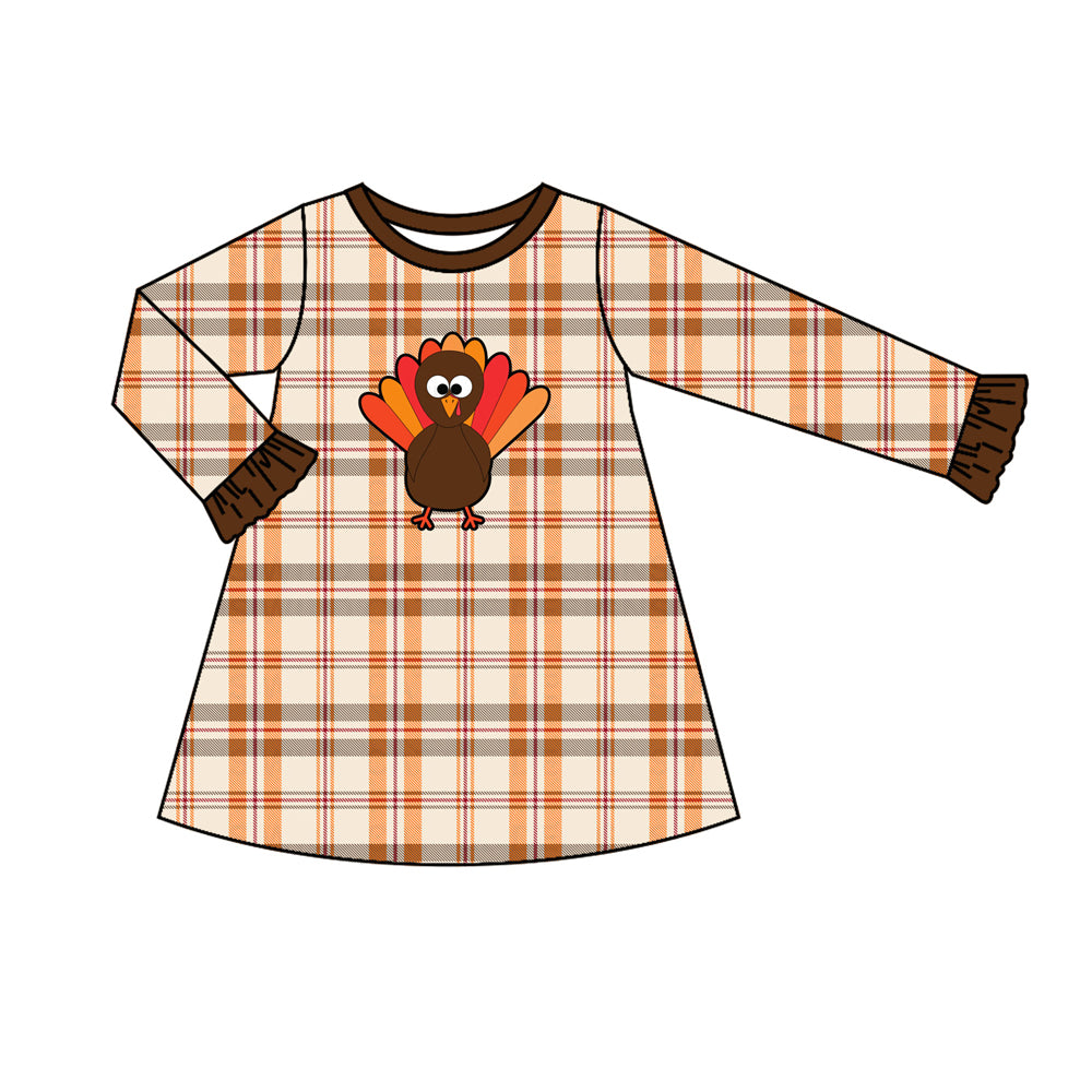 6.3 custom each style moq 5eta 4-6week Sibling Sister turkey brown baby girls outfits and dress and baby romper match family design