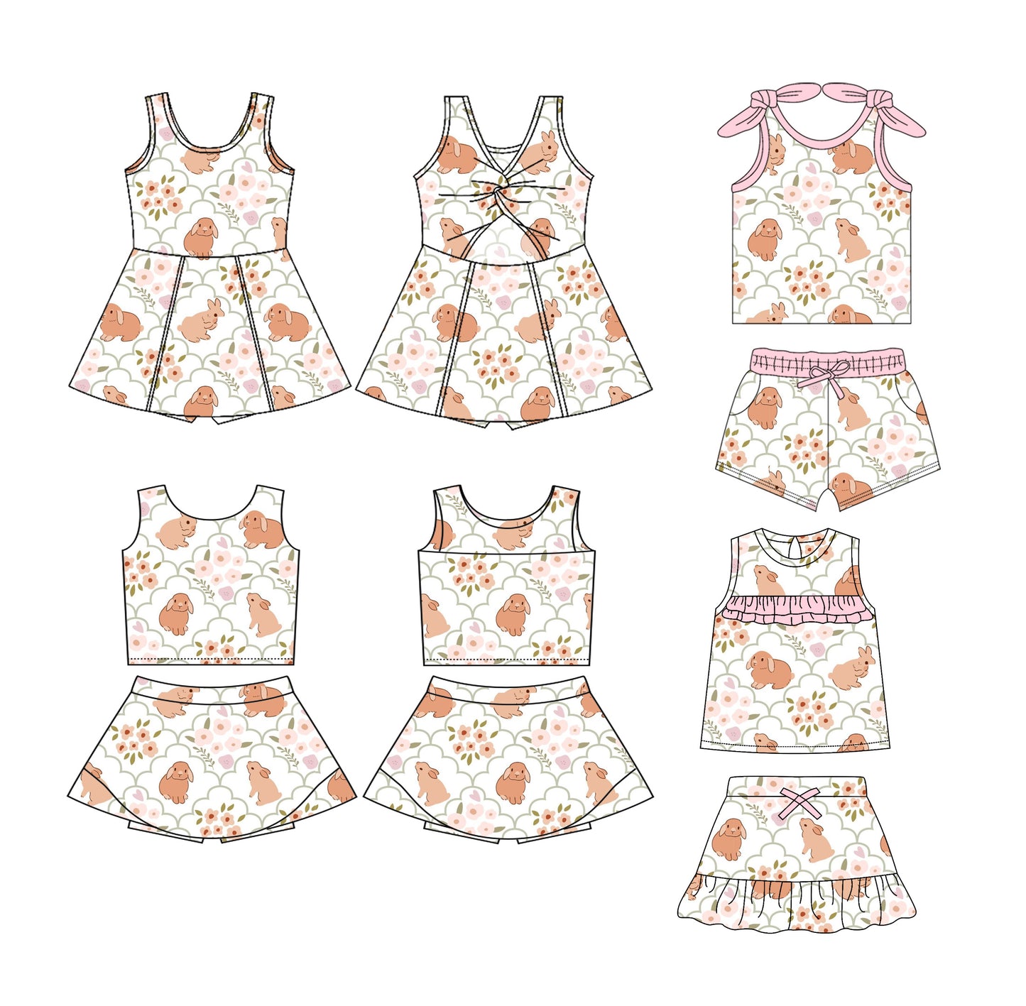 25.12.22 custom each style moq 5 eta 6-8week Sibling Sisters baby girl clothes short sleeve shorts sets and skirts set 2 and dress match family design