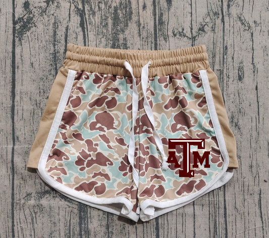 Custom moq 5 mix size milk silk baby kids clothes team camouflage summer shorts-25.11.20