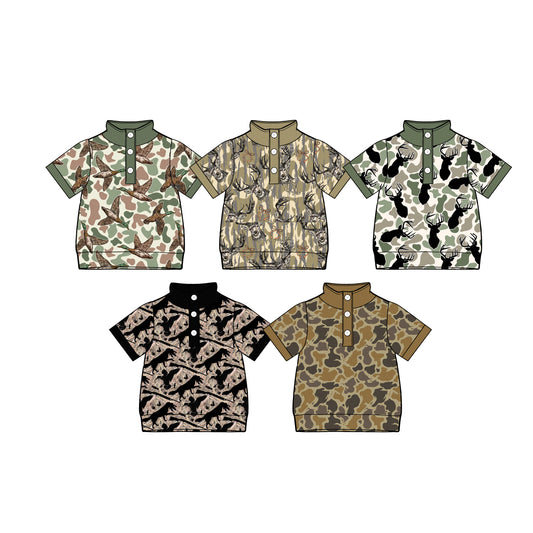 25.11.20 custom each style moq 5 eta 6-8week Sibling Sisters camouflage duck baby boy short sleeve top 5 match family design