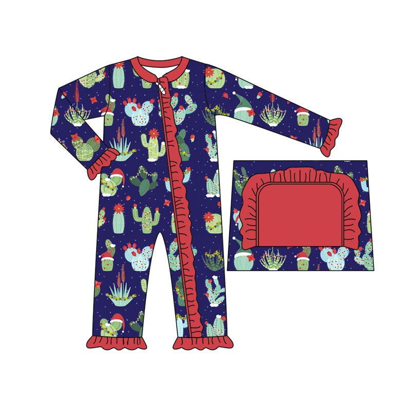 8.28 custom each style moq 5eta 4-6week Sibling Sister Christmas navy blue baby girl sets and dress and rompers match family design