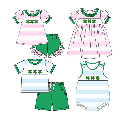 25.10.31 custom each style moq 5 eta 6-8week Sibling Sister baby short sleeve shorts sets 2 and romper and dress match design