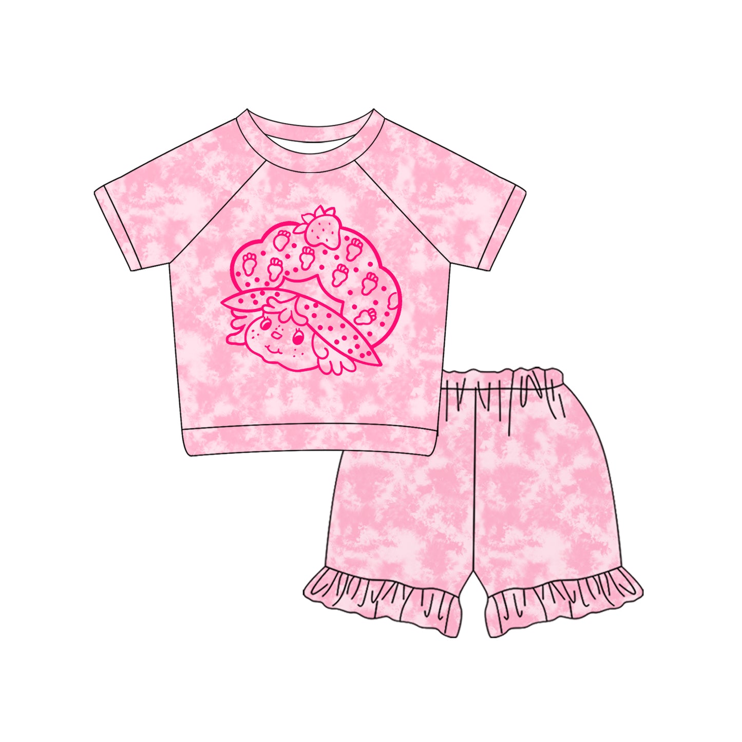 4.12 custom each style moq 5eta 4-6week Sibling Sister baby girls short sleeve set 1 and set 4 match design