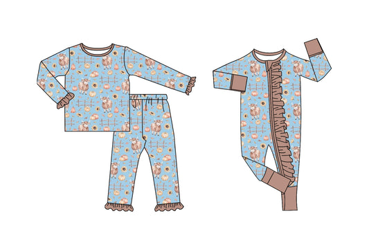 25.6.9 custom each style moq 5eta 4-6week Sibling Sisters pimpkin baby girl long sleeve pants sets and rompers match family design