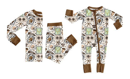 25.7.21 custom each style moq 5eta 4-6week Sibling Sister bow baby boy long sleeve pants sets and rompers match family design