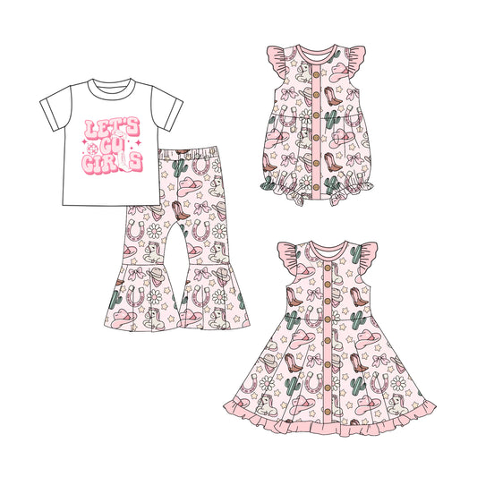 5.1 custom each style moq 5eta 4-6week Sibling Sisters boots baby girl short sleeve pants sets and dress and rompers match family design