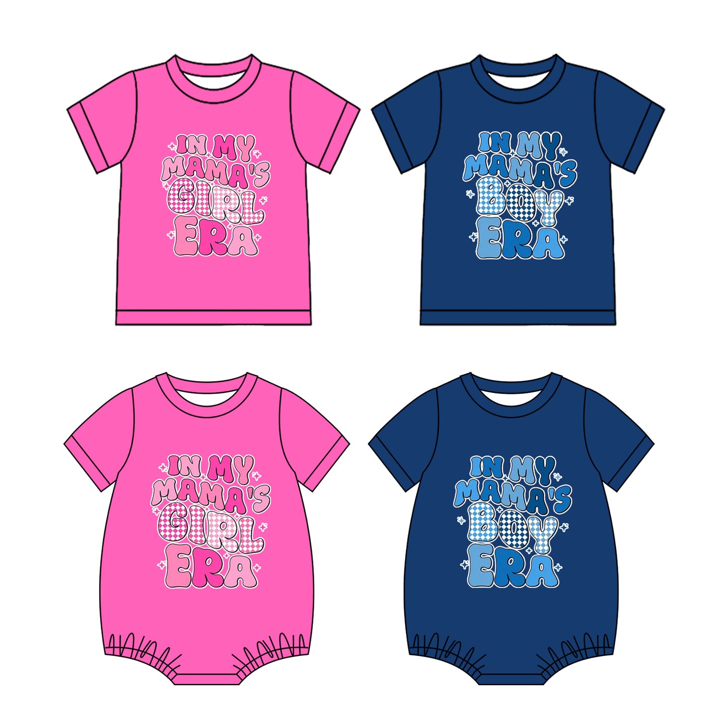 25.10.29 custom each style moq 5 eta 6-8 week Sibling Sister mama baby boy girl short sleeve rompers 2 and top 2 match family design