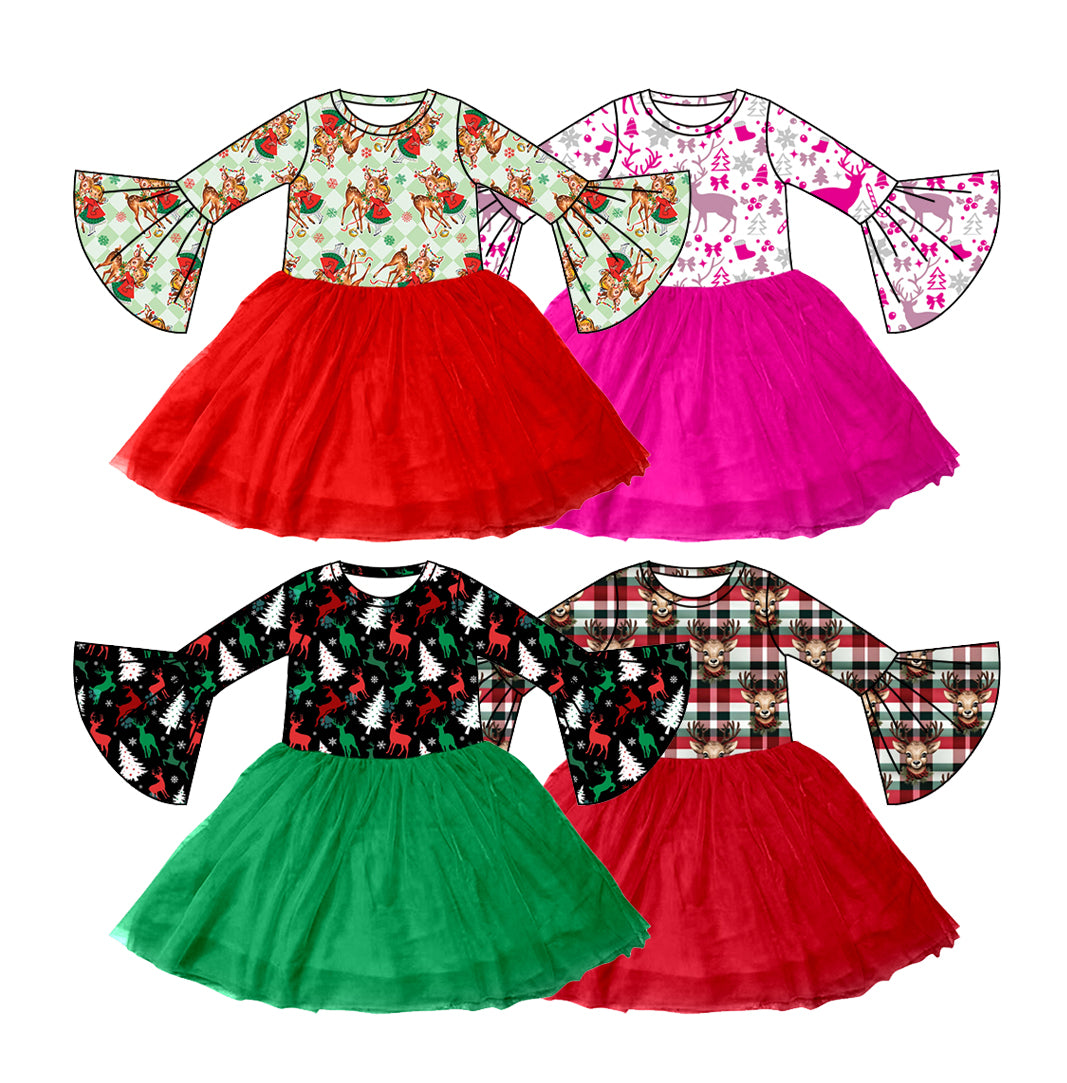 25.5.17 custom each style moq 5eta 4-6week Sibling Sisters baby girl long sleeve dress 1 and dress 4 match family design
