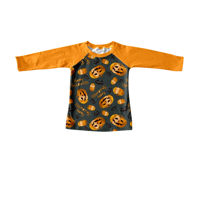 5.31 custom each style moq 5 eta 4-6week pumpkin baby boys clothes long sleeve top