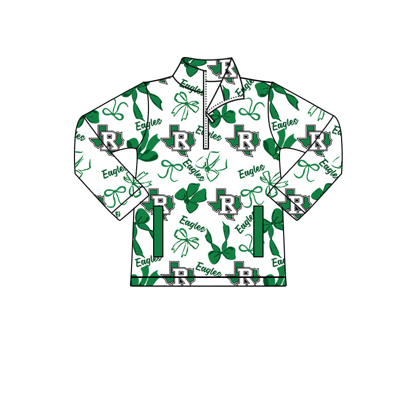 Custom moq 5 mix size milk silk summer teams baby girls clothes bow green hooded long sleeve pants sets and dress and top and hooded top and pant-25.8.13