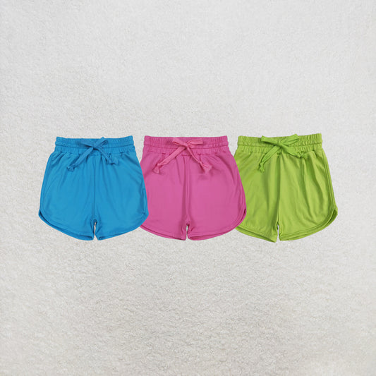 RTS NO MOQ Sibling Baby Girls Hot Belt Yoga Shorts Bottoms