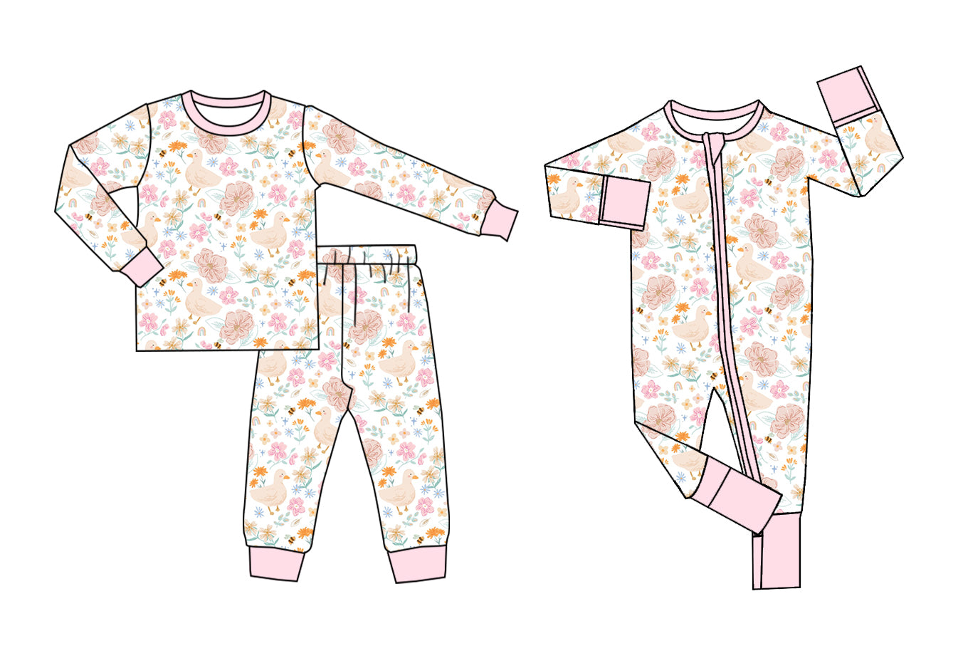 25.5.23 custom each style moq 5eta 4-6week Sibling Sisters floral baby girl long sleeve pants sets and rompers match family design