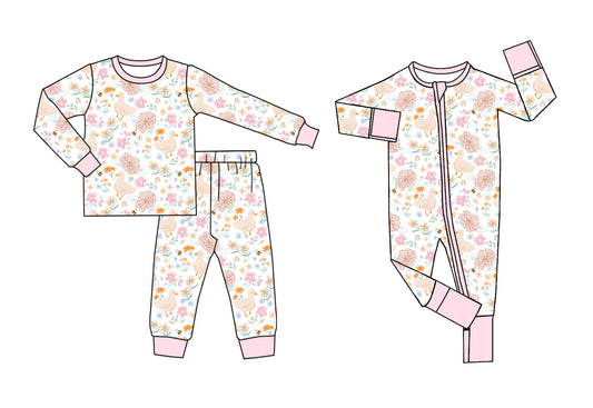 25.5.23 custom each style moq 5eta 4-6week Sibling Sisters floral baby girl long sleeve pants sets and rompers match family design