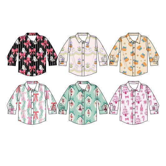 25.7.2 custom each style moq 5eta 4-6week Sibling Sister baby girl long sleeve top 1 and top 6 match family design