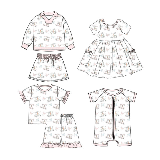 25.11.4 custom each style moq 5 eta 6-8week Sibling Sister baby short sleeve shorts sets and long shorts sets and romper and dress match design