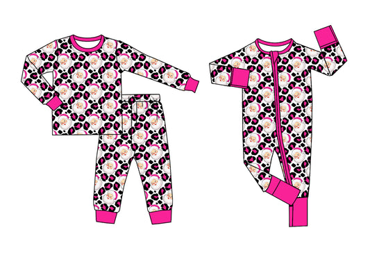 25.5.16 custom each style moq 5eta 4-6week Sibling Sisters Christmas leopard baby boy long sleeve pants sets and rompers match family design