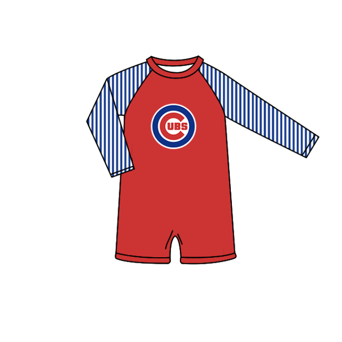 Custom moq 5 mix size milk silk summer teams baby girl boys clothes Red Two-Piece Swimsuit Set One Piece Swimsuits boy swim trunks