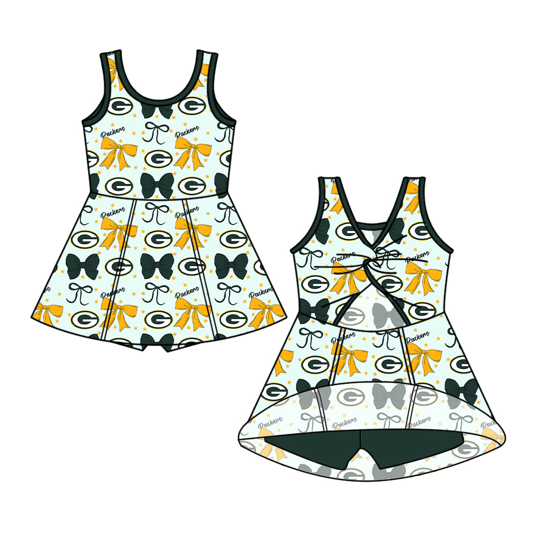 Custom moq 5 mix size milk silk summer teams baby girls clothes team bow blue sleeveless skirts sets and dress 1 and dress 2 and dress 3-25.6.27
