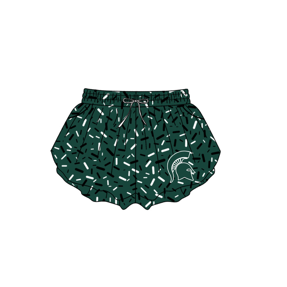 Custom moq 5 mix size milk silk summer teams Baby Camo Hooded Short Sleeve Top and Shorts Set Green Ice Cream Drips Hooded Top with Matching Shorts