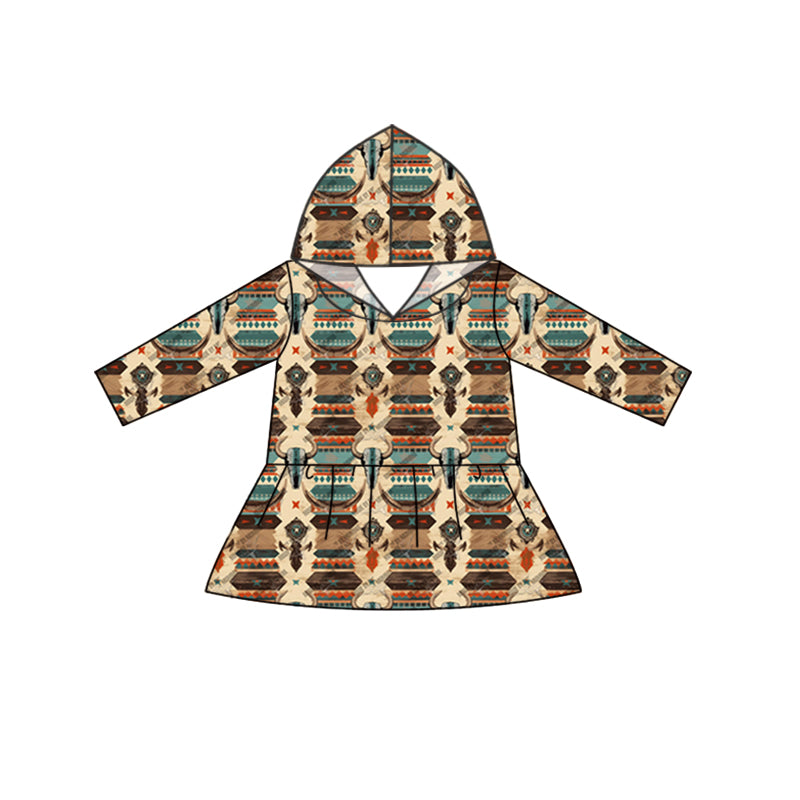 8.26 custom each style moq 5 eta 4-6week baby girls clothes cow head hooded long sleeve top