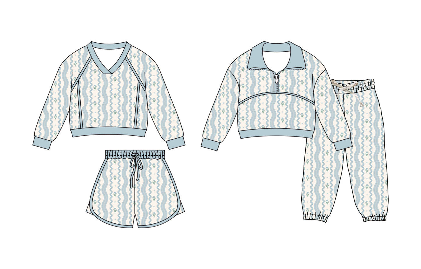 25.11.27 custom each style moq 5 eta 6-8week Sibling Sisters floral baby girl long sleeve pants sets and skirts sets match family design
