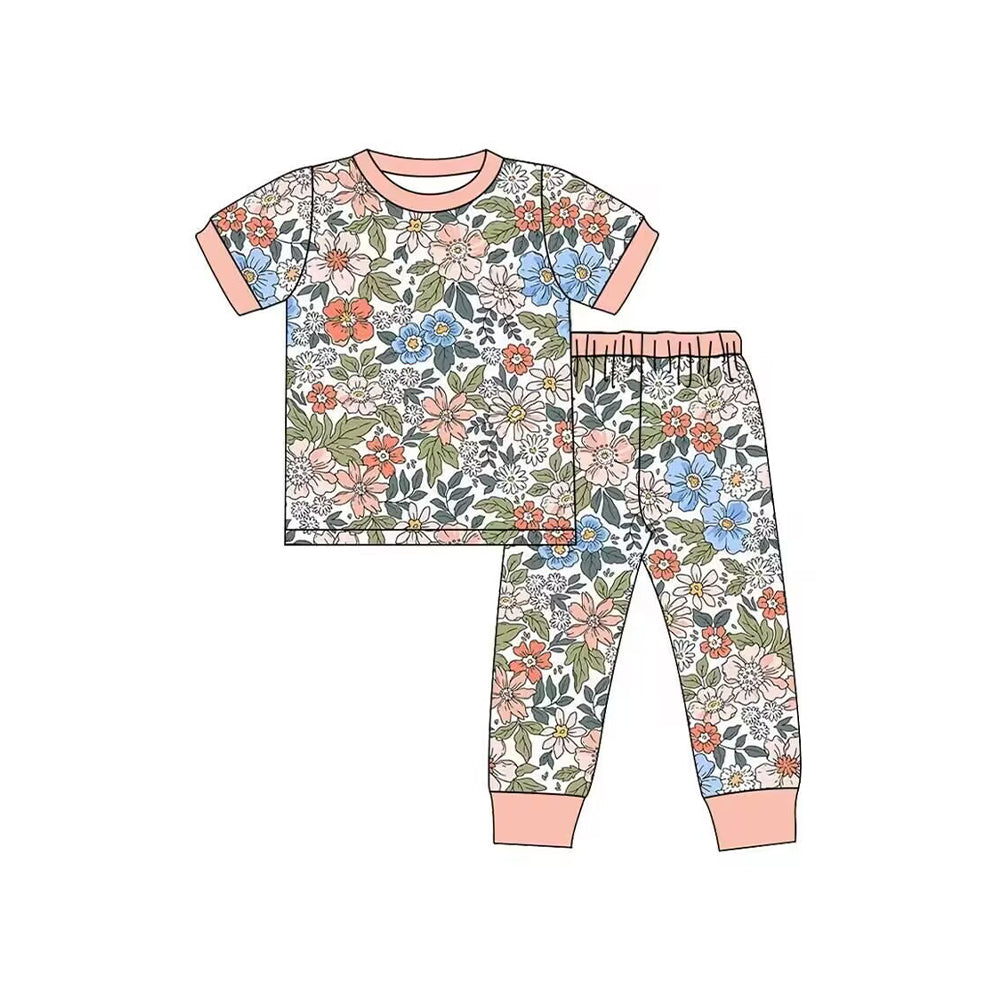 5.11 custom moq 5 eta 4-5weeks different flower styles prints different color short sleeve trousers