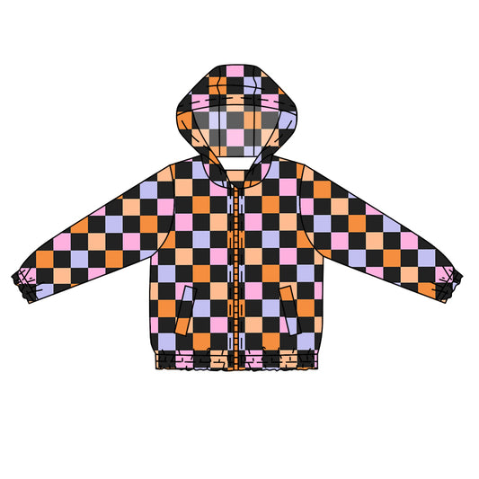 6.11 custom each style moq 5 eta 4-6week Sibling Sister grid boys hooded long sleeve top 1 and top 2