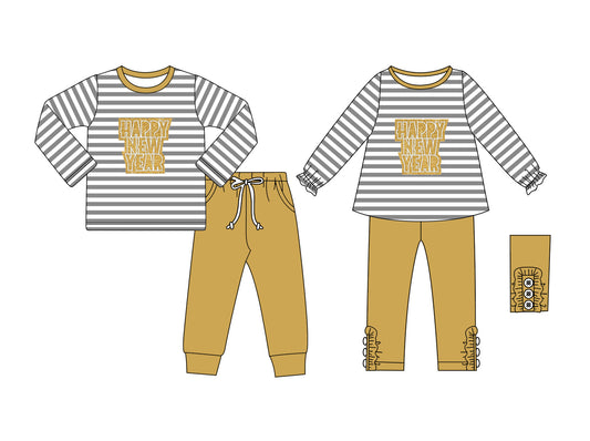25.8.16 custom each style moq 5 eta 4-6week Sibling Sisters baby girl long sleeve pants sets 2