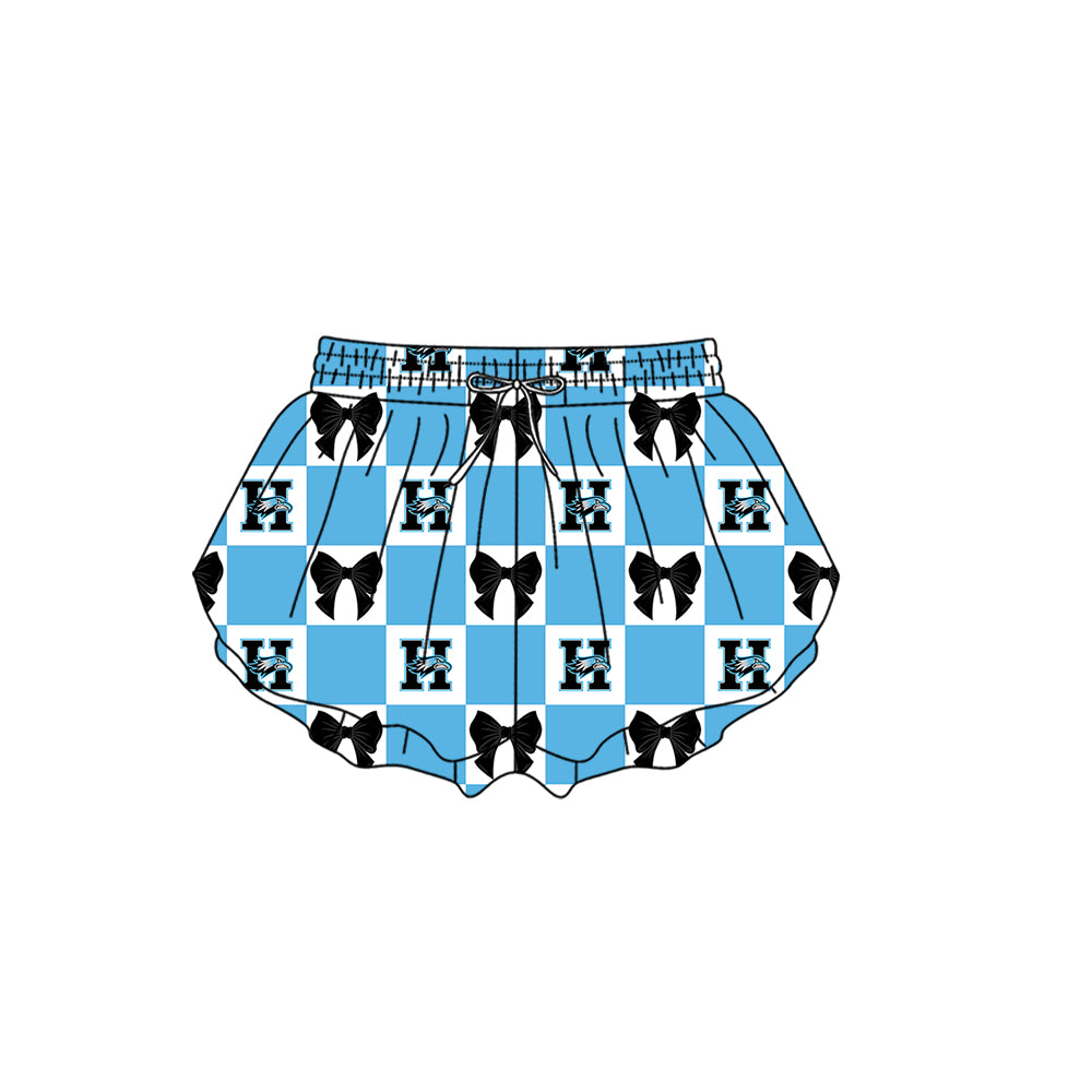 Custom moq 5 mix size milk silk summer teams Baby Girl Blue Sleeveless Top Skirts Set Dress And Shorts Yoga Checked Outfit Boy's Checked Short-Sleeved Polo Shirt And Romper