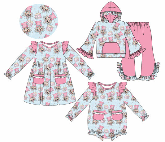 25.7.26 custom each style moq 5eta 4-6week Sibling Sisters Christmas baby girl long sleeve pants sets and dress and rompers match family design