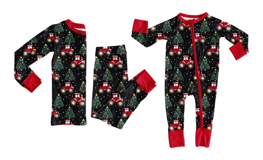 25.8.14 custom each style moq 5eta 4-6week Sibling Sister Christmas trees baby boy long sleeve pants sets and rompers match family design