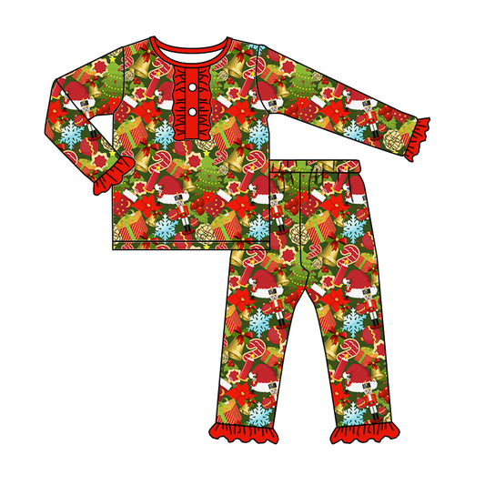 7.9 custom each style moq 5eta 4-6week Sibling Sister Christmas red baby girls sets and dress and rompers match family design