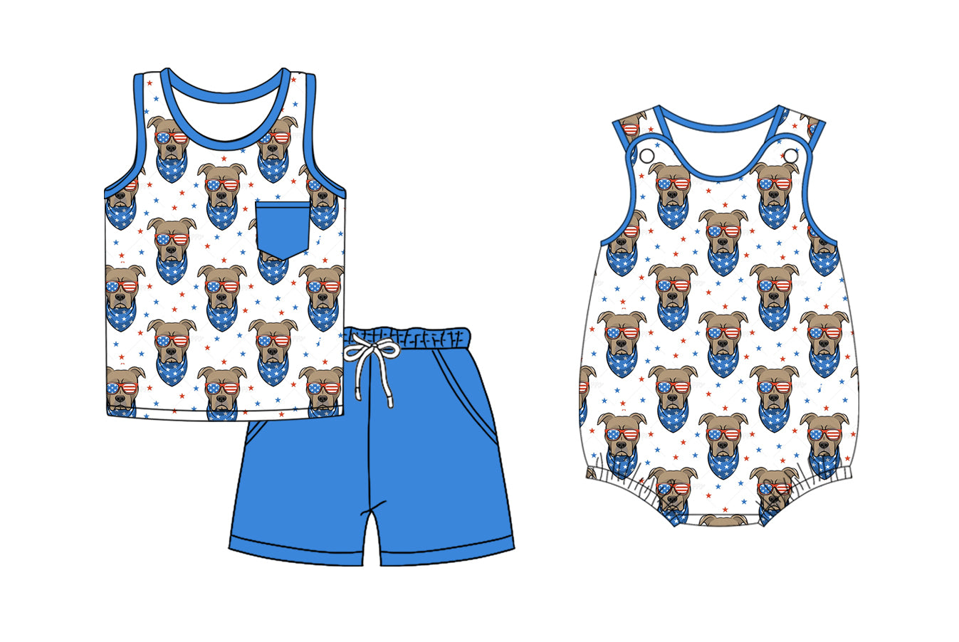2.19 custom each style moq 5eta 4-6week Sibling Sister dog baby girls short sleeve shorts sets and romper match design