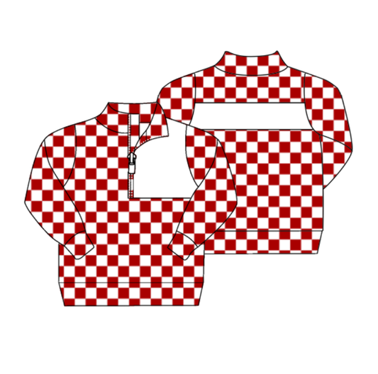 Custom moq 5 each style eta 6-7weeks baby girl clothes team red long sleeve top-25.7.23
