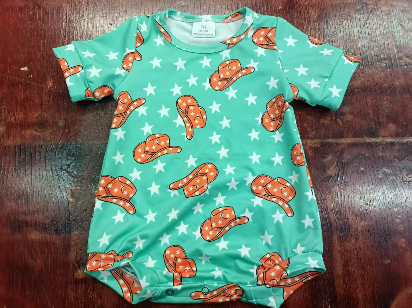 Custom moq 3 eta 6-7weeks baby boys clothes hat short sleeve romper
