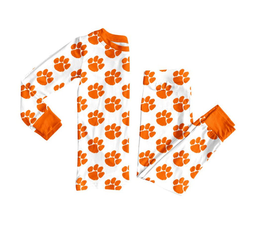Custom moq 5 mix size milk silk summer teams baby boy clothes orange long sleeve pants sets-25.8.28