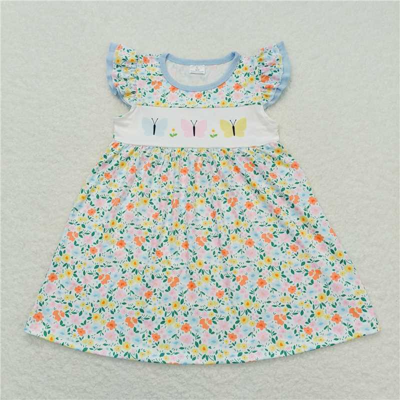 RTS girls floral Short Sleeve Shorts sets dress romper