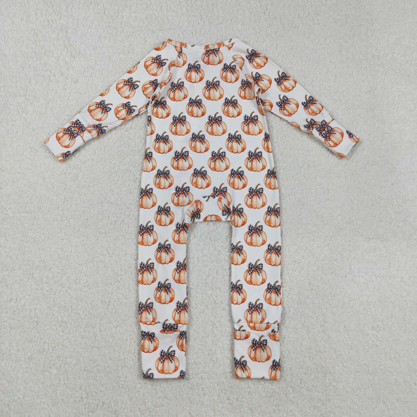 RTS NO MOQ Sibling Baby boy girls clothes Halloween pumpkin long-sleeve rompers