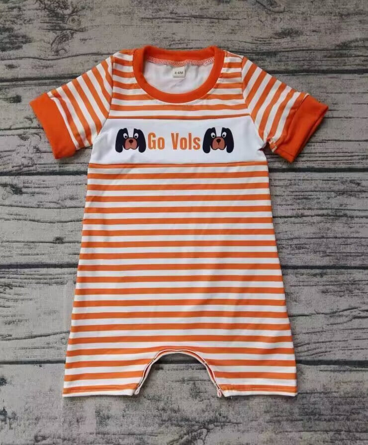 Custom moq 3 eta 6-8weeks Orange Striped Puppy Short Climbing Suit