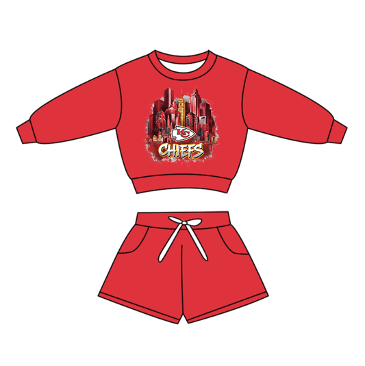 Custom moq 5 mix size milk silk baby boy clothes summer team red long sleeve shorts sets