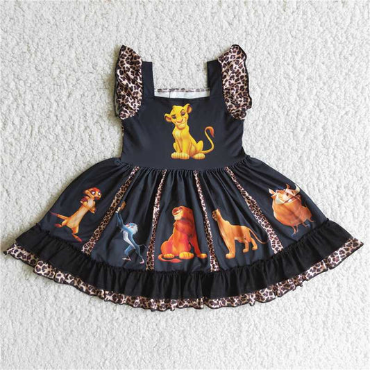 SALES  NEW Twirl Dresses for Girls Kids' Cotton Blend Skirt with Elastic Waist And Animal Print