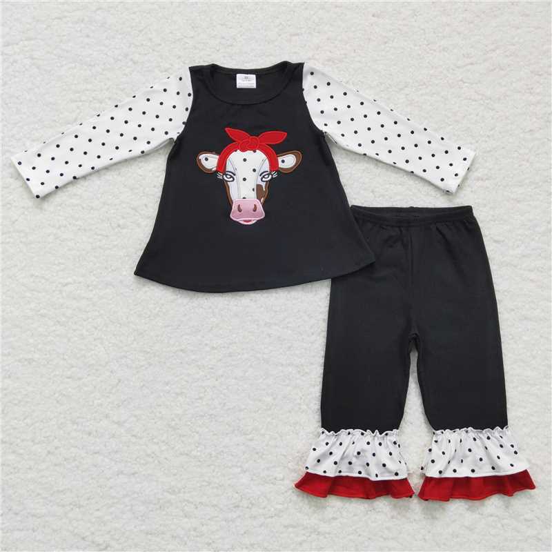 SALES NEW Baby Christmas Heifer Bell Pants Sets Cute Holiday Outfit for Infants Toddler Girls Soft Comfortable Clothing Set